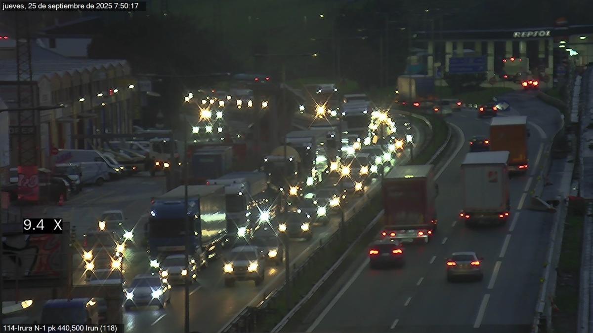 Imagen de las retenciones | Fuente: @trafikoaEJGV (X)