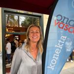 La presidenta de Bilbao Basket, Isabel Iturbe, presente en el set de ONDA VASCA en el bilbaíno Café Iruña