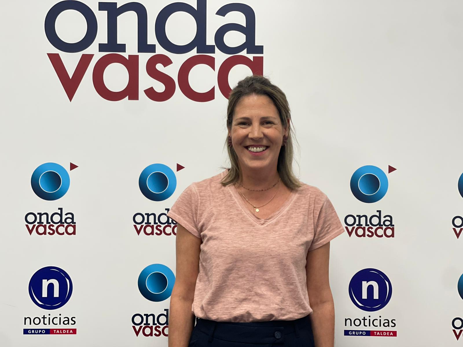 Itziar Aguinagalde, alcaldesa de Berango, en los estudios de Bilbao.