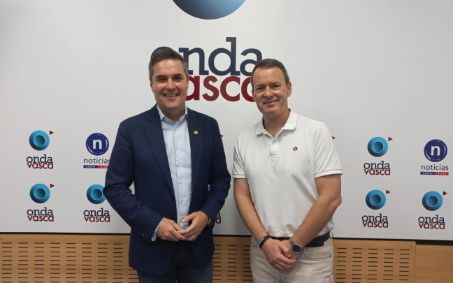 Mikel Jauregi con Txema Gutiérrez en ONDA VASCA