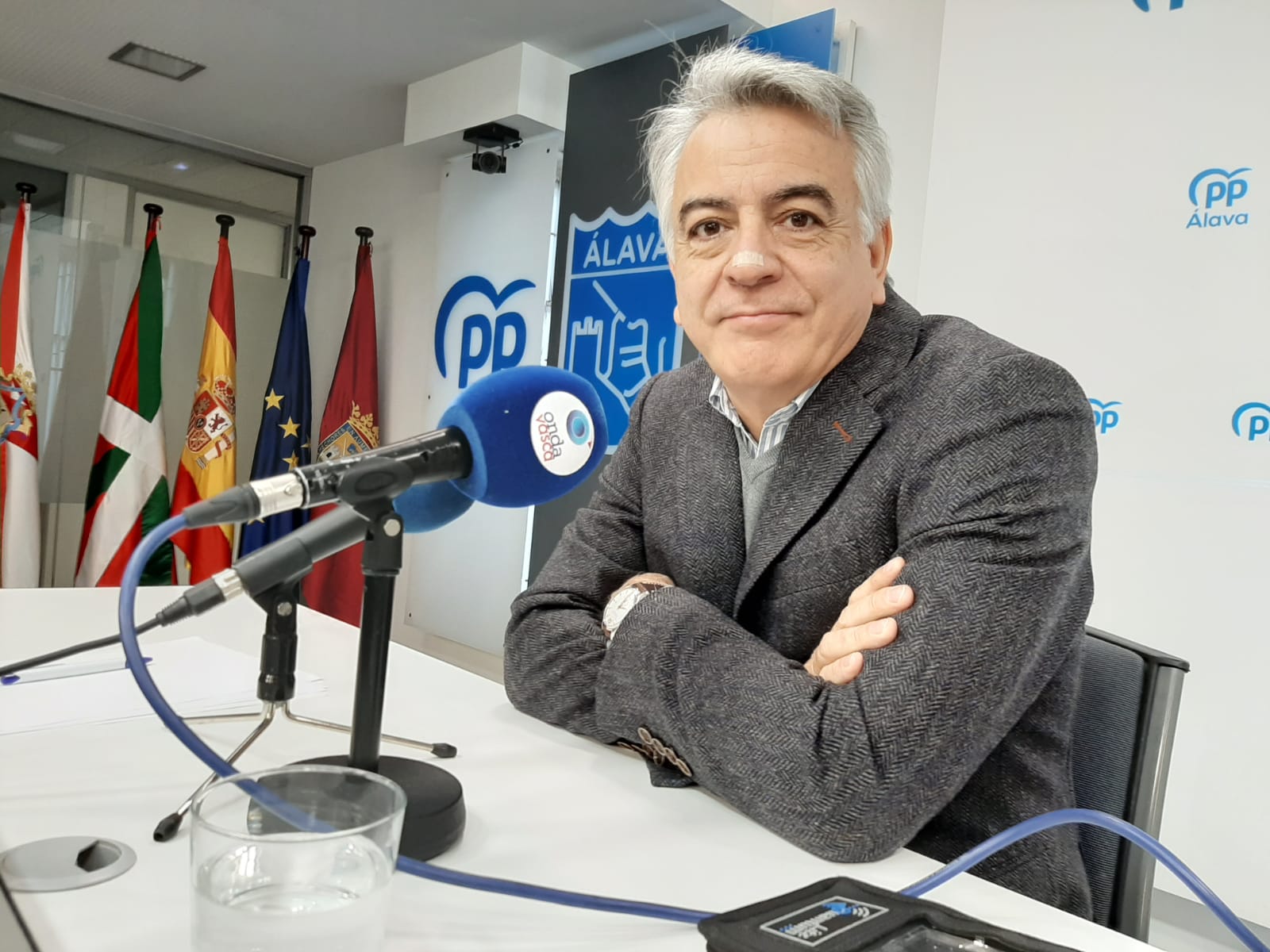 Javier de Andrés en la sede del PP vasco de Gasteiz. ONDA VASCA