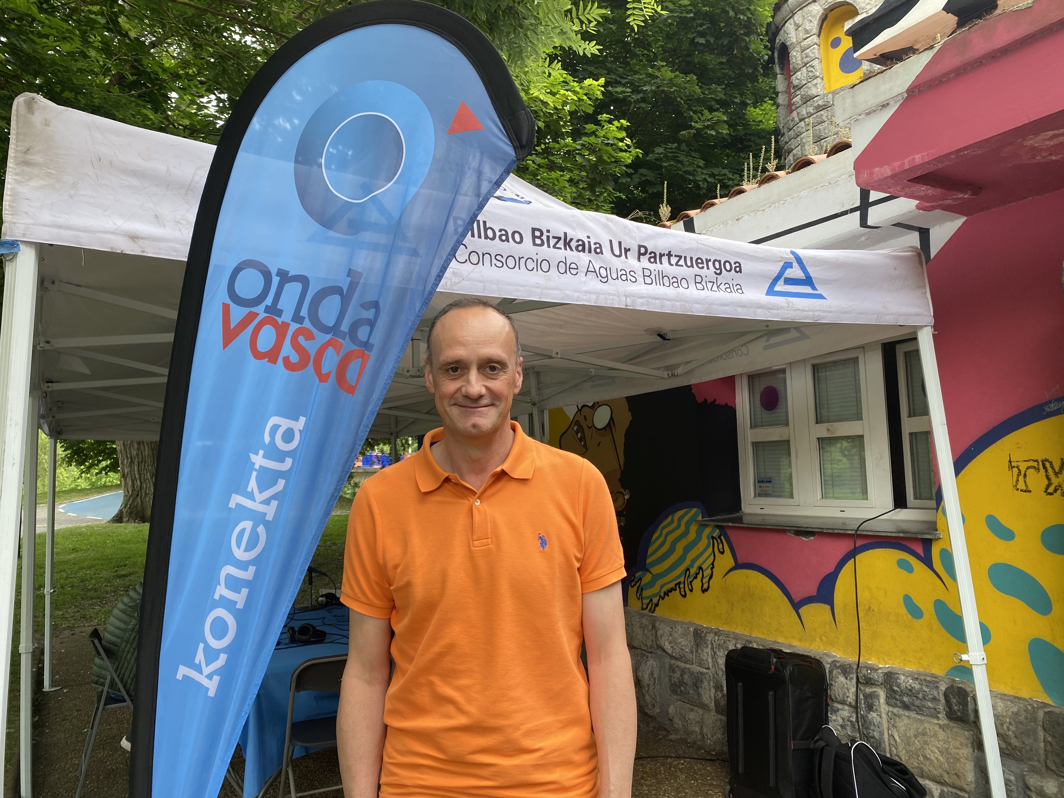 Jesús Morán, responsable del programa de visitas del Consorcio de Aguas Bilbao Bizkaia. ONDA VASCA