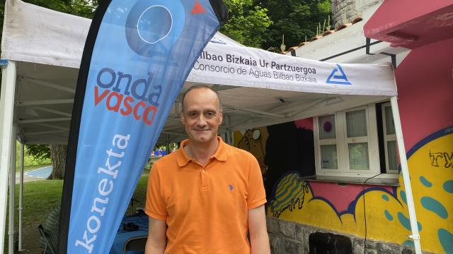 Jesús Morán, responsable del programa de visitas del Consorcio de Aguas Bilbao Bizkaia. ONDA VASCA