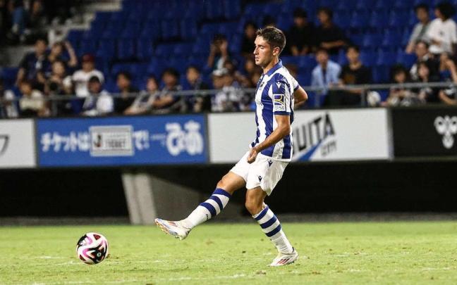 Jon Gorrotxategi, en un lance de un partido. REAL SOCIEDAD