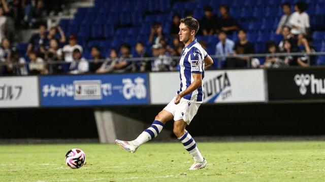 Jon Gorrotxategi, en un lance de un partido. REAL SOCIEDAD