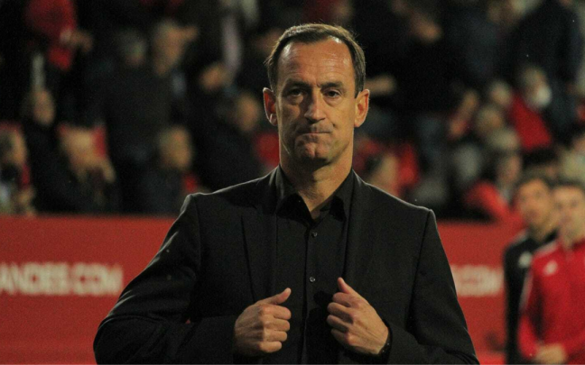 Joseba Etxeberria durante un encuentro en su etapa en el CD Mirandés. Foto: CD Mirandés