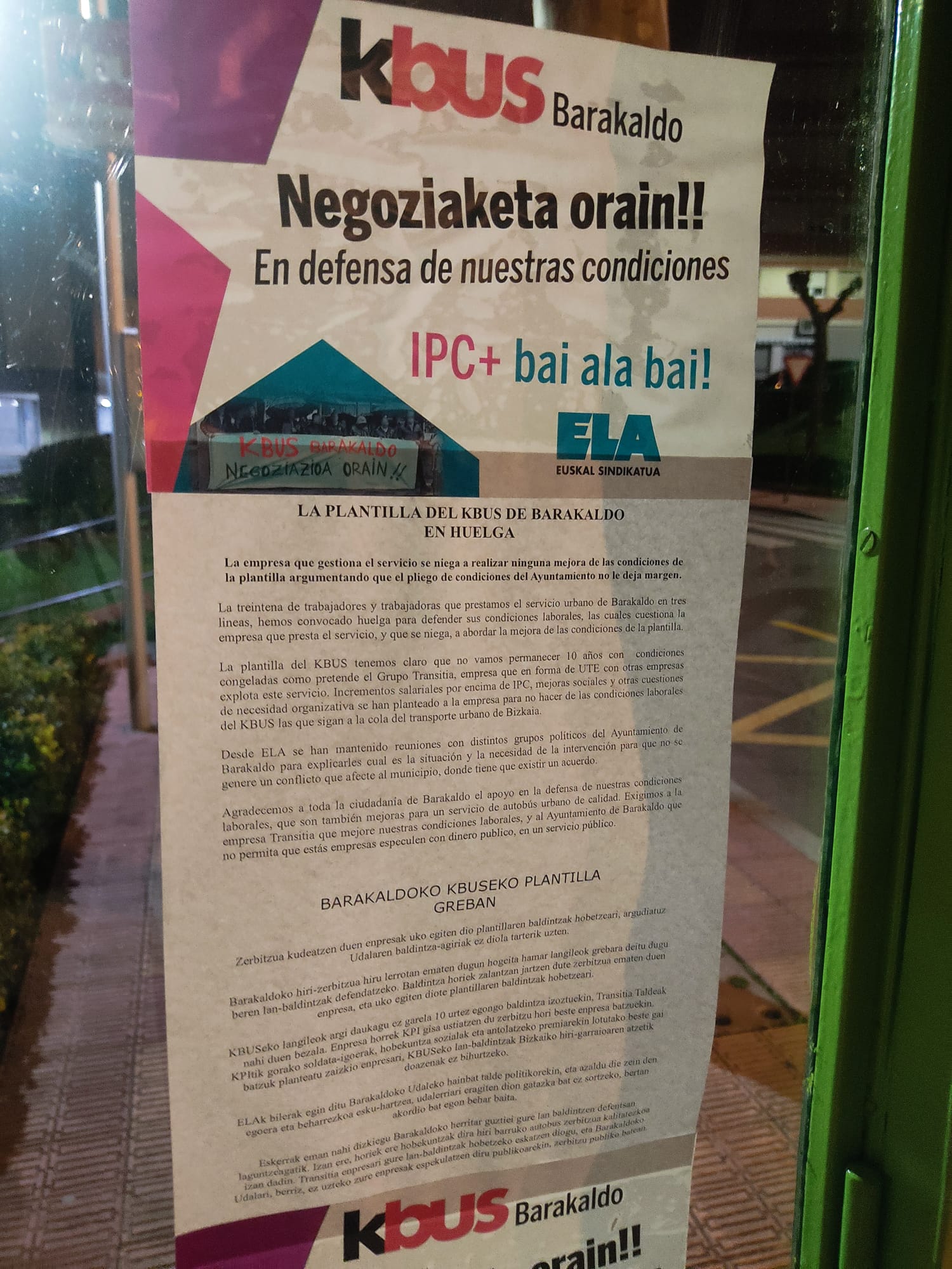Imagen cartel colocado en las marquesinas de KBUS| Onda Vasca Imagen cartel colocado en las marquesinas de KBUS| Onda Vasca
