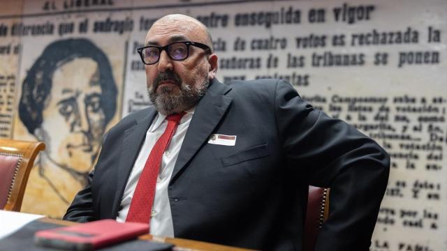 Koldo García durante su comparecencia en la comisión de investigación. EP