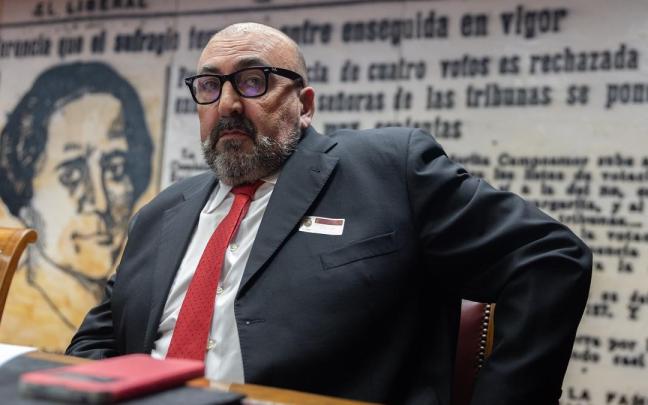 Koldo García durante su comparecencia en la comisión de investigación. EP