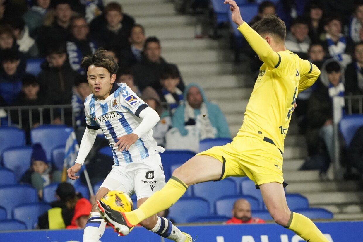 Kubo, molesto con su actual rol en la Real Sociedad. RUBEN PLAZA