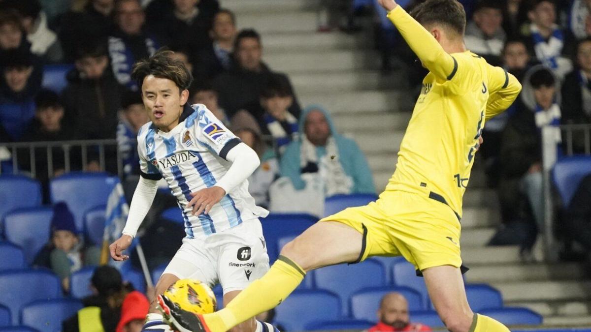 Kubo, en un lance del partido contra el Villarreal de la temporada pasada. RUBEN PLAZA