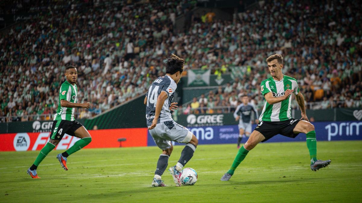 Kubo, en un lance del partido del sábado. REAL SOCIEDAD