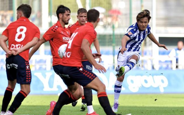 Kubo,en un partido contra Osasuna. JAVIER COLMENERO