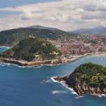 Imagen aérea de la playa de La Concha en San Sebastián Imagen aérea de la playa de La Concha en San Sebastián