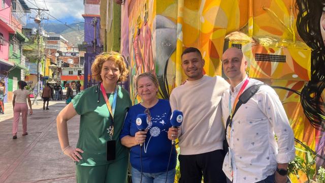 Lijia Crespo, jefa de Ubeche y David Ávila subsecretario de Turismo del Estado de Miranda| Barrio La Lucha, Venezuela