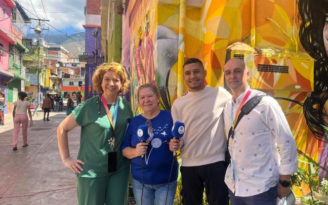 Lijia Crespo, jefa de Ubeche y David Ávila subsecretario de Turismo del Estado de Miranda| Barrio La Lucha, Venezuela