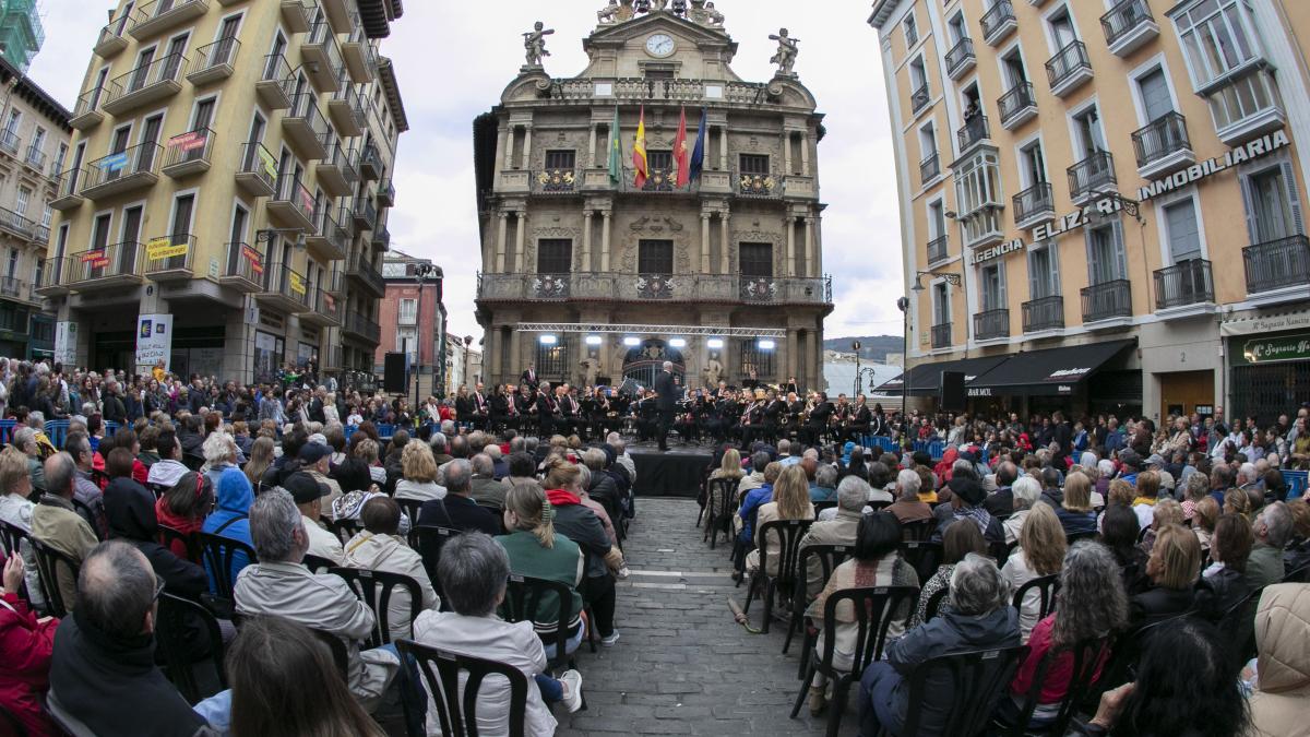 Concierto de La Pamplonesa en la Plaza Consistorial, en una edición anterior. Foto: Ayuntamiento de Pamplona