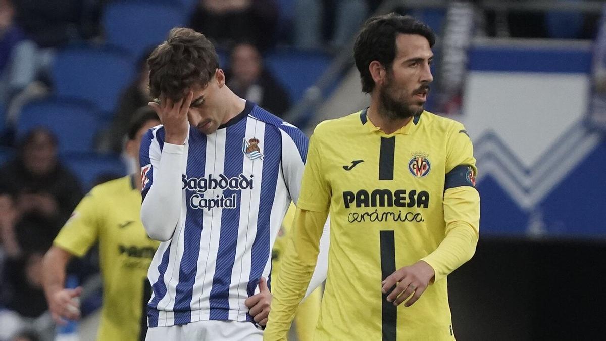 La Real perdió en el último minuto con el Villarreal. RUBEN PLAZA