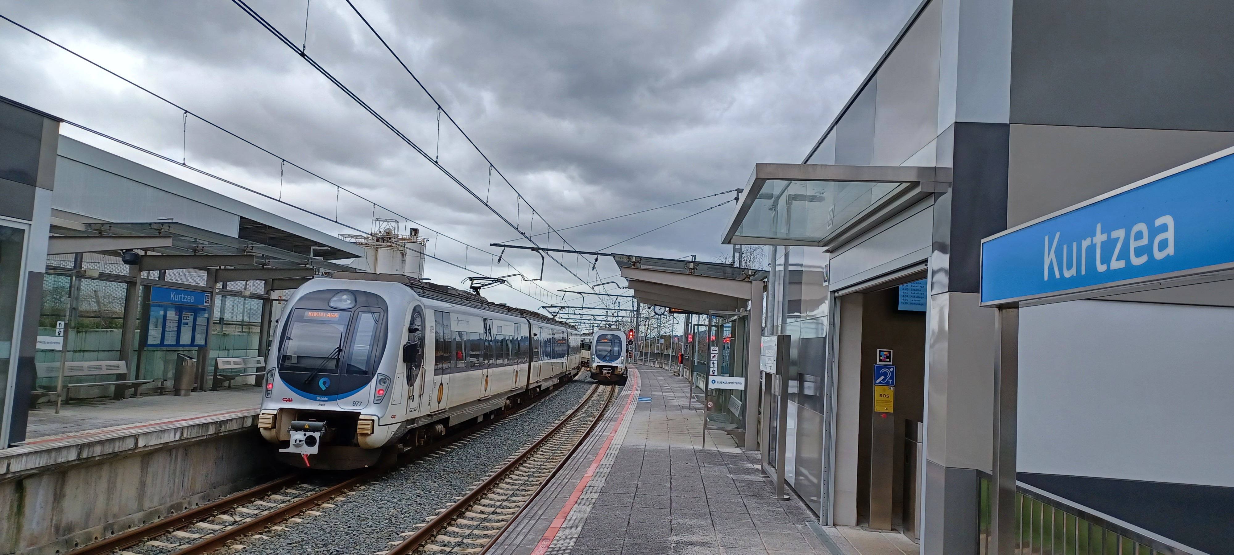 Imagen de la estación de Kurtzea de Euskotren
