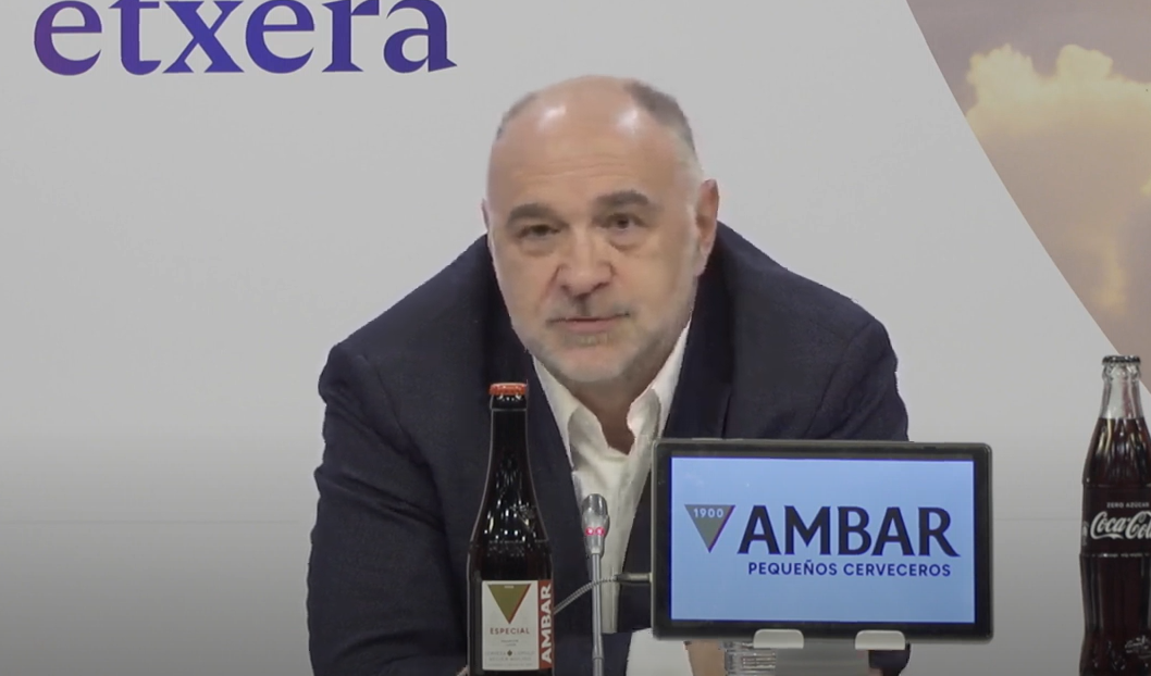 Pablo Laso en un momento de su presentación como entrenador de Baskonia