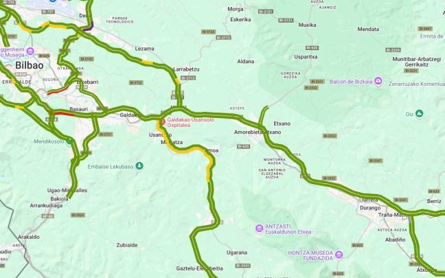 Zona del accidente | Fuente: Bizkaimove