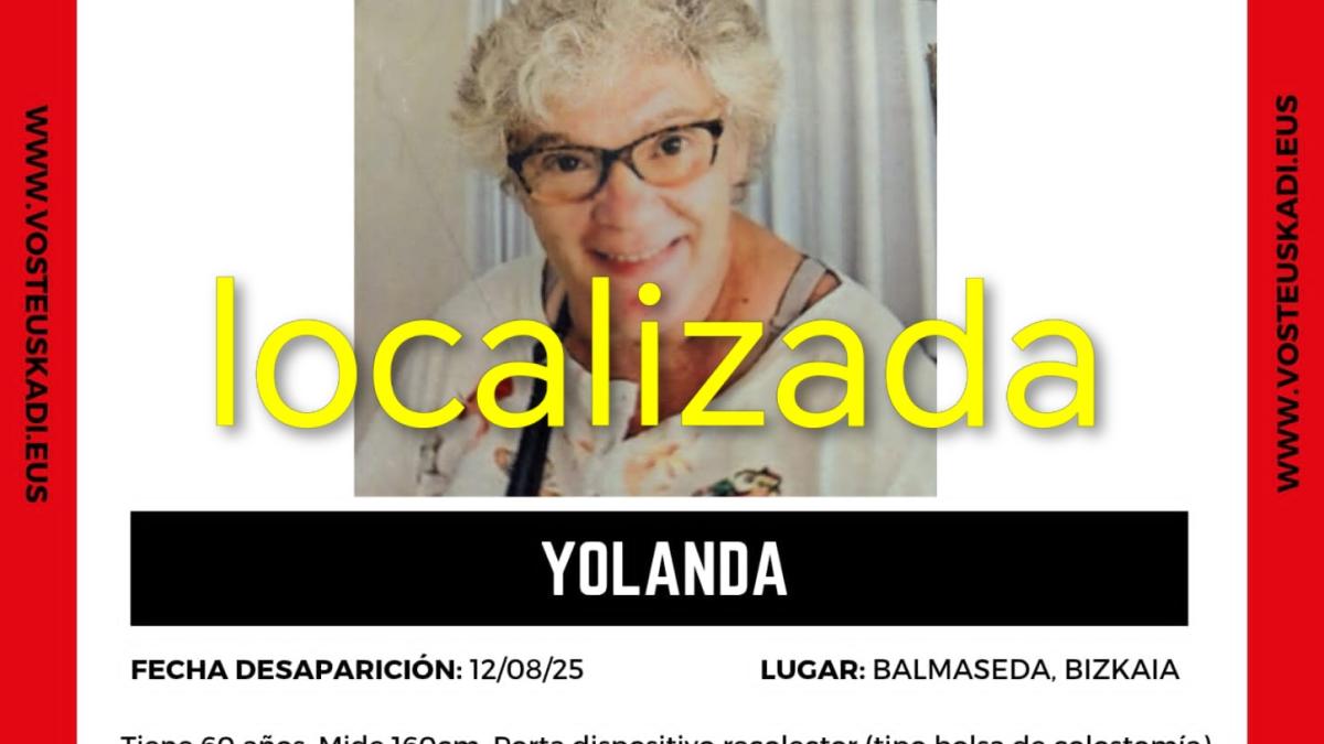 Yolanda ha sido finalmente hallada sana y salva