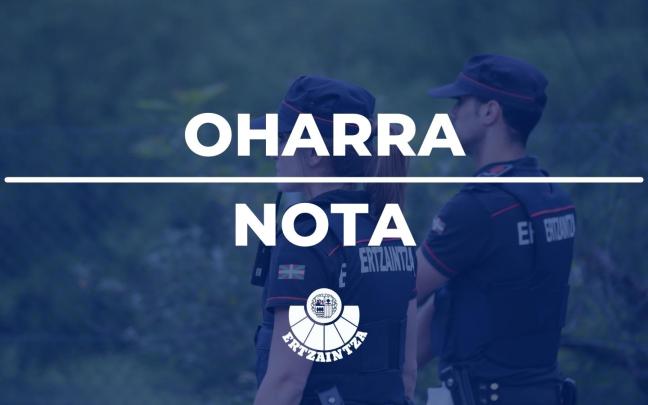 Desde el Departamento vasco de Seguridad hacen un llamamiento a quienes hayan sufrido una sustracción en sus trasteros o garajes en Gipuzkoa, especialmente en el Goierri, durante abril de 2026 / ERTZAINTZA