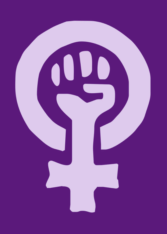 Logo feminista con el puño en alto