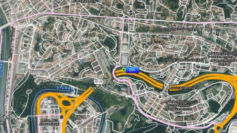 Zona del accidente | Fuente: @trafikoaEJGV