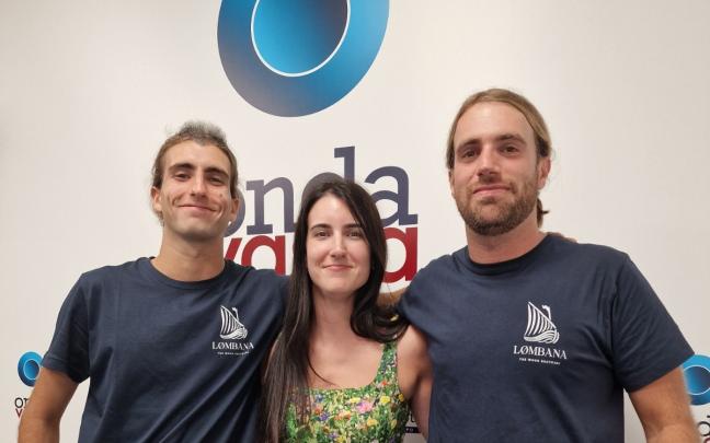 Javi y Agus Lombana con Iranzu Calvo