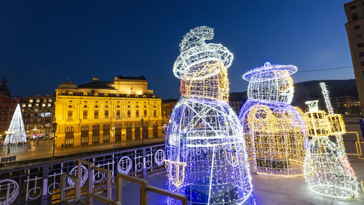 Luces de Navidad en Bilbao. BILBOKO UDALA 