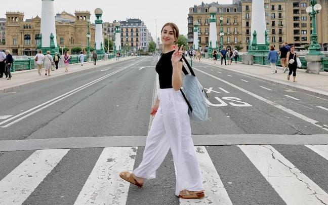 Maddie Garate, Gipuzkoan selektibitateko notarik altuena lortu duen ikaslea. Javier Colmenero Maddie Garate, Gipuzkoan selektibitateko notarik altuena lortu duen ikaslea. Javier Colmenero