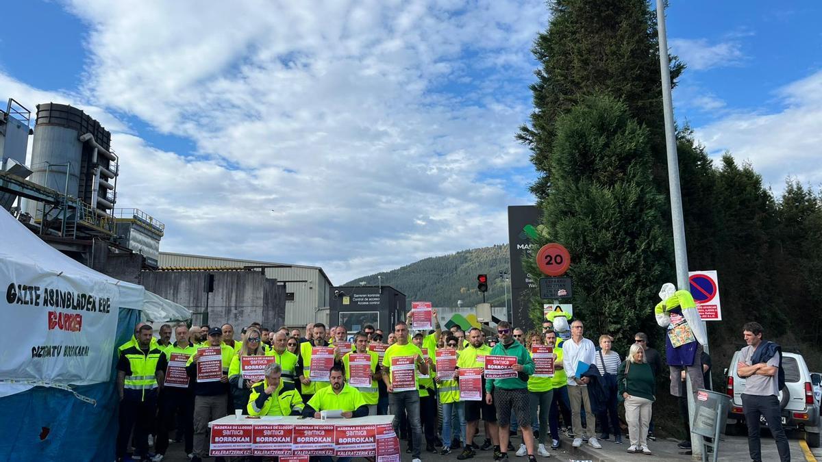 Una comparecencia del comité de Maderas de Llodio. LAB