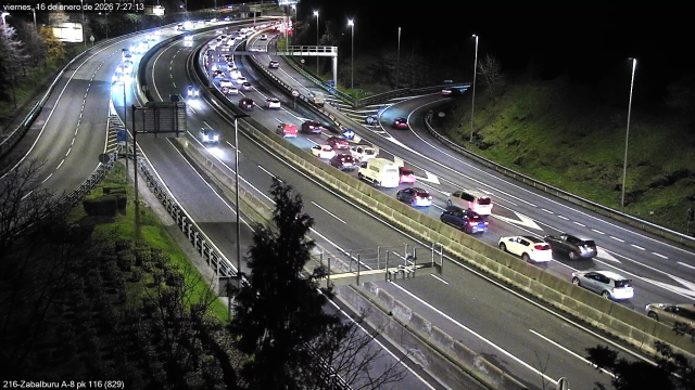 Retenciones en Malmasín sentido Donostia. DEPARTAMENTO DE SEGURIDAD