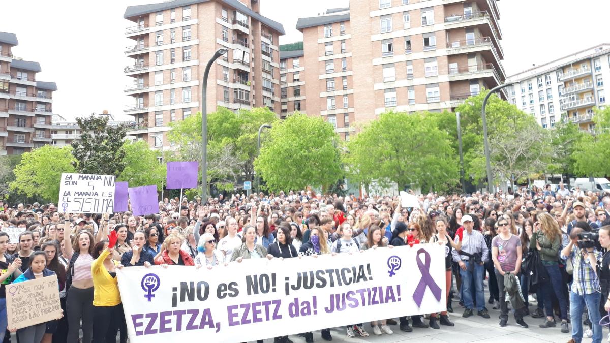 Manifestación en contar de la sentencia de La Manada. EP