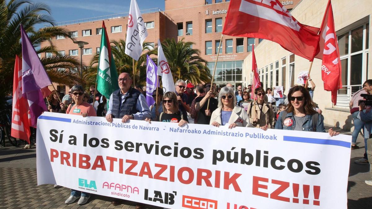 movilizaciones en Pamplona por la huelga en la Administración navarra Javier Bergasa