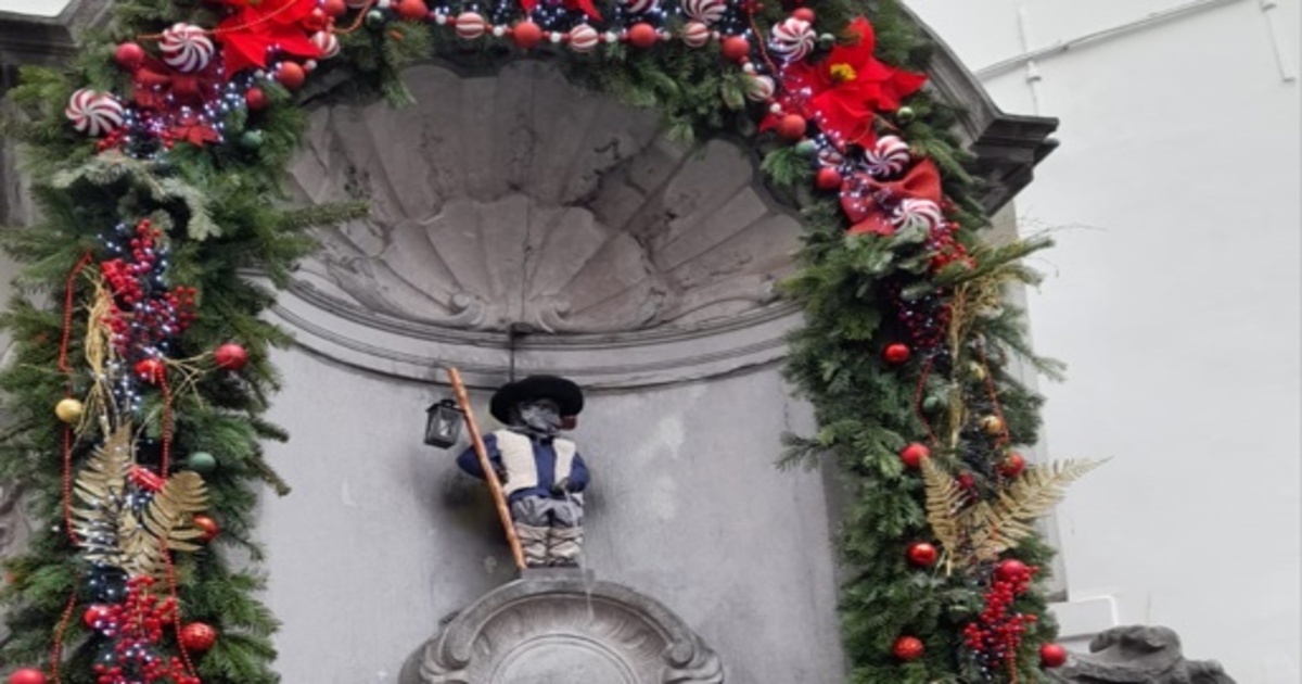 Manneken Pis vestido de Oletzero.