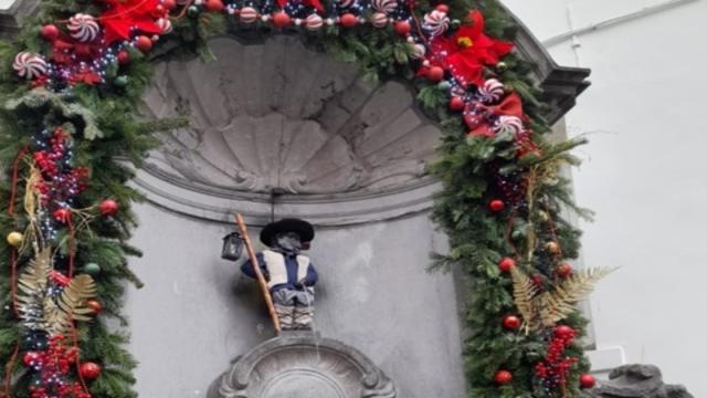 Manneken Pis vestido de Oletzero.