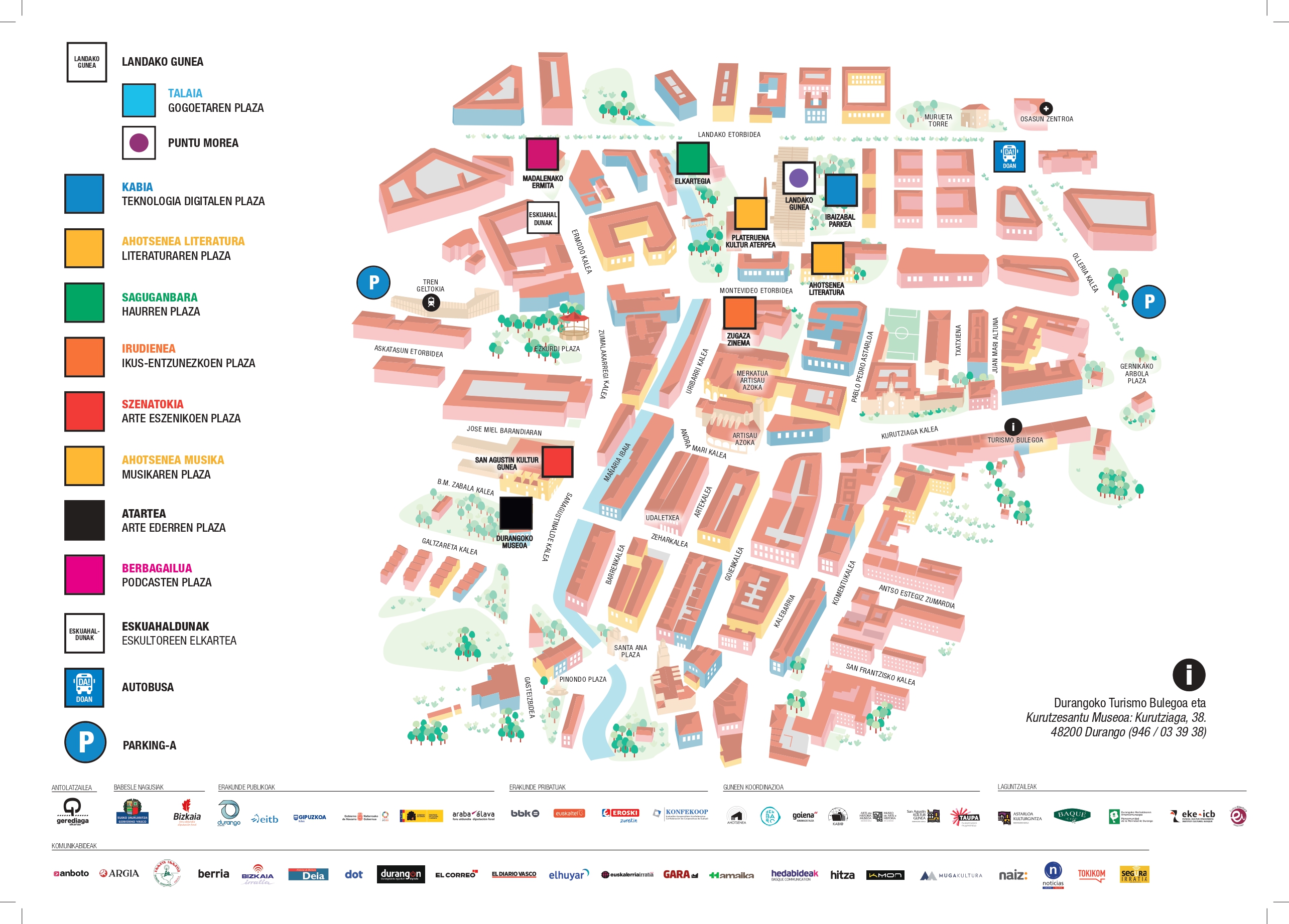 Mapa del recinto de Durangoko Azoka 2025.