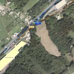 Lugar del accidente registrado en la Gi-636, en Lezo