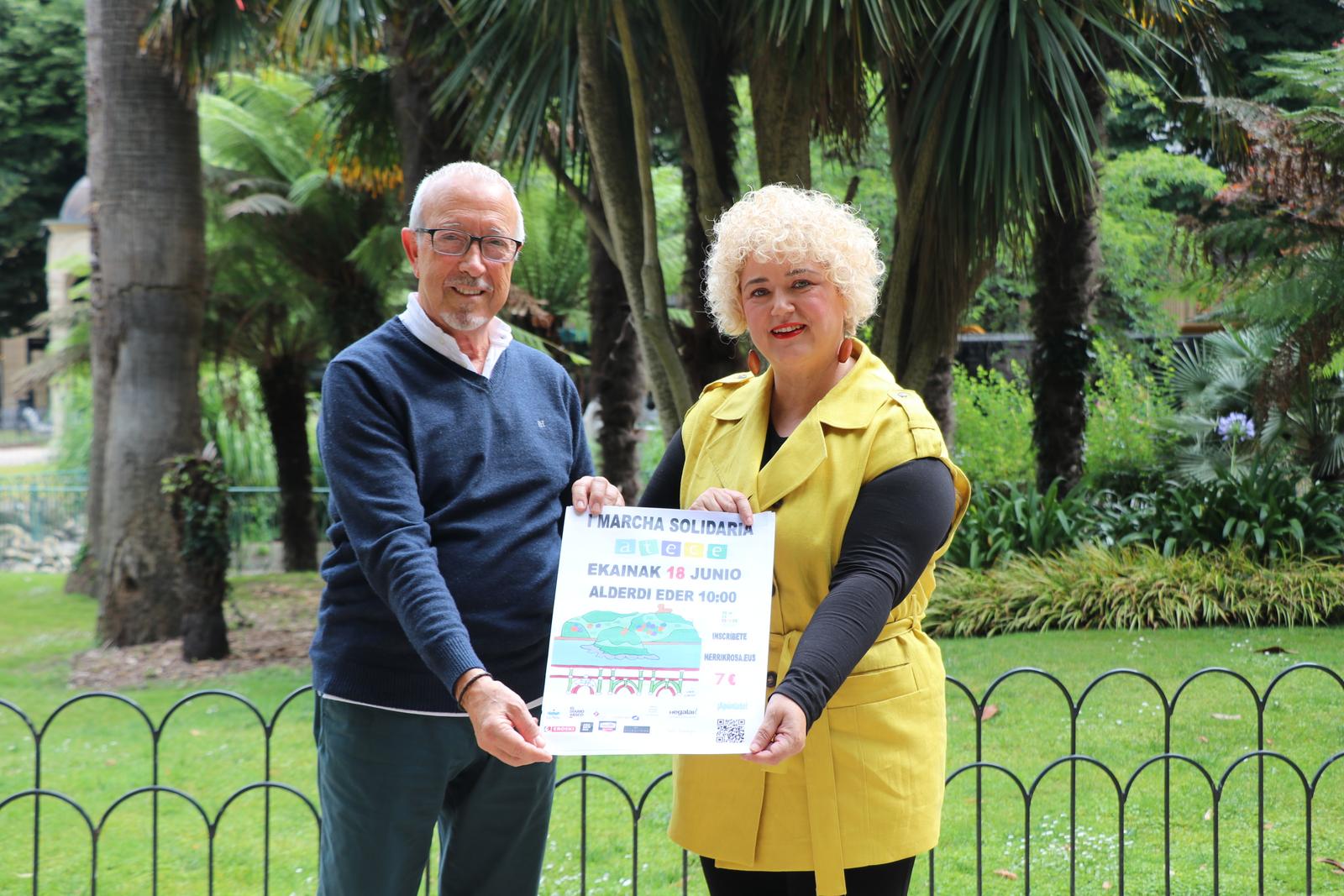 José Manuel Amador y Maite Peña, en la presentación de la marcha solidaria de ATECE