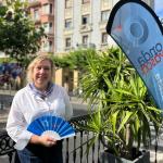 Mari José Blanco, alcaldesa de Portugalete, en el programa exterior de Onda Vasca por la Virgen de la Guía