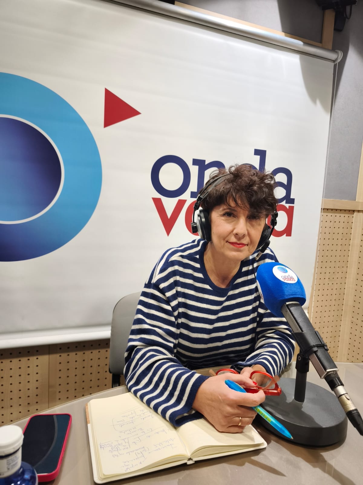 Maribel Vaquero en los estudios de Donostia. ONDA VASCA