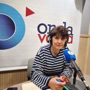 Maribel Vaquero en los estudios de Donostia. ONDA VASCA