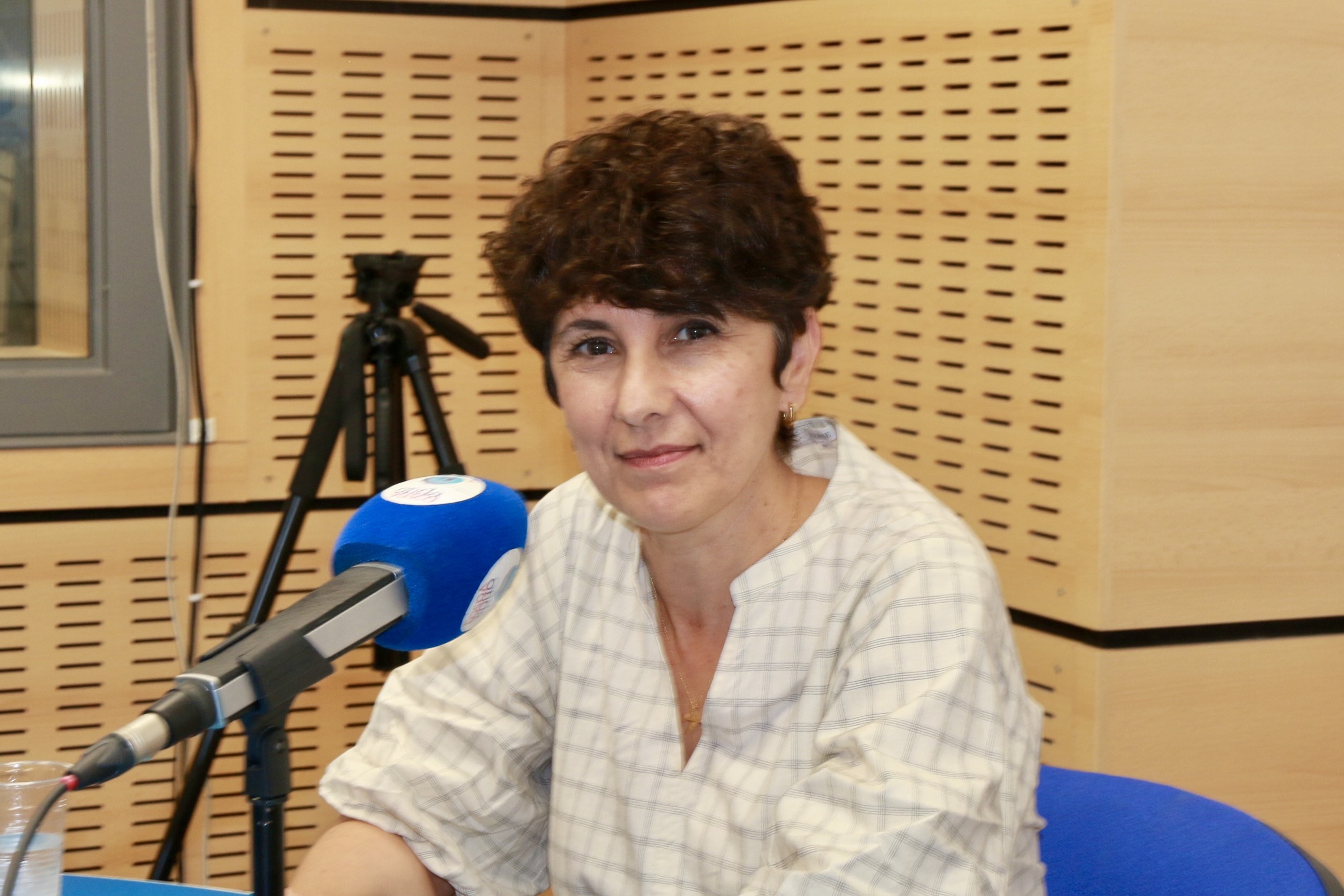 Maribel Vaquero en los estudios de ONDA VASCA