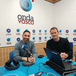 Massimo Cermelli con Txema Gutiérrez en los estudios de ONDA VASCA