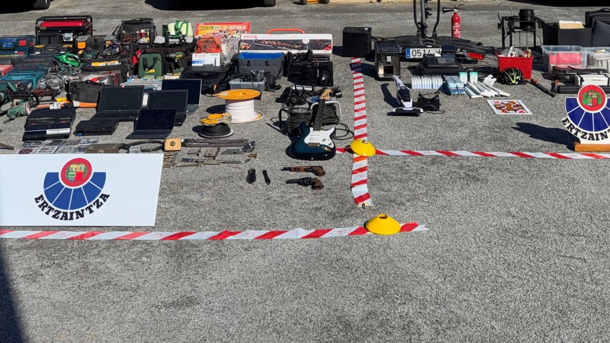 Objetos robados y localizados por la Ertzaintza. DEPARTAMENTO DE SEGURIDAD