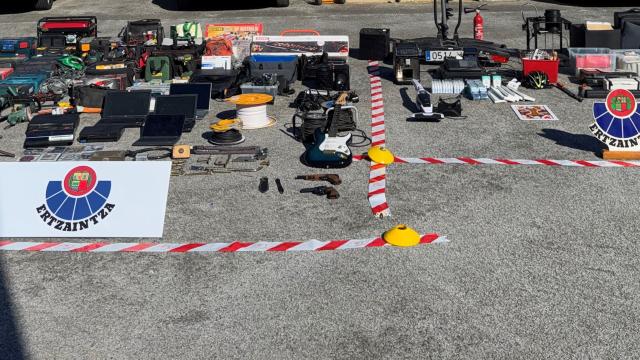 Objetos robados y localizados por la Ertzaintza. DEPARTAMENTO DE SEGURIDAD