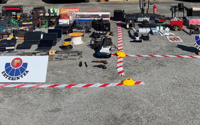 Objetos robados y localizados por la Ertzaintza. DEPARTAMENTO DE SEGURIDAD