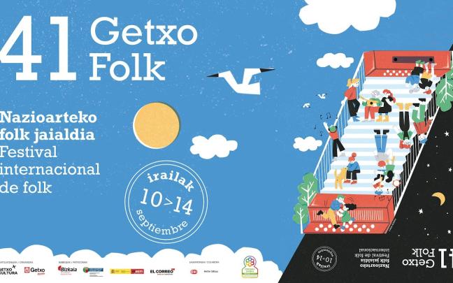 Cartel de Getxo Folk 2025. YT: GETXO UDALA